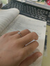 KZD老鳳凰999純銀戒指韓版女六爪鉆戒感開(kāi)口婚戒簡(jiǎn)約指環(huán)手飾 白金色 S999純銀材質(zhì)標刻足 曬單實(shí)拍圖
