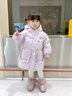 G.DUCKKIDS小黃鴨童裝女童羽絨服2024新款洋氣冬季女寶寶加厚中長(cháng)款兒童冬裝 米白 100 建議2~3歲【 90-100cm】cm 曬單實(shí)拍圖