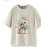 森馬（Semir）代露娃|短袖t恤女中長款印花上衣25夏寬松純棉套頭衫109325100032 曬單實拍圖