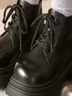 達芙妮厚底馬丁靴女秋冬季加絨短靴2025新款棕色復古英倫風(fēng)增高靴子女鞋 曬單實(shí)拍圖