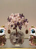 赟婭天然粉水晶發(fā)財樹(shù)醒獅招財桌面擺件玄關(guān)工位裝飾品送女生閨蜜禮物 粉紫水晶樹(shù)+粉色托盤(pán)+舞龍【?！?曬單實(shí)拍圖