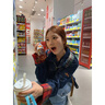 LPOX外套女復古格紋拼接牛仔外套女2025春秋款寬松百搭休閑夾克上衣 深藍色 M 曬單實(shí)拍圖