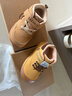 泰蘭尼斯冬季新款童鞋學(xué)步鞋男寶寶棉鞋加絨保暖德訓鞋女童鞋白/棕色26 曬單實(shí)拍圖