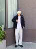 EMPORIO ARMANI/阿瑪尼官方旗艦EA7/新款男防風(fēng)防水面包夾克棉服外套秋季 UC001-黑色 M  (推薦：135-150斤) 曬單實(shí)拍圖