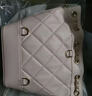 CHARLES&KEITH絎縫菱格鏈條水桶包雙肩包包女包女友生日禮物CK2-10701506 Light Pink淺粉色 M 曬單實(shí)拍圖