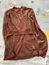 嫚熙（EMXEE）【新品】哺乳秋衣孕婦秋冬可外穿保暖內衣產(chǎn)婦打底喂奶上衣女 巧克力棕（高領(lǐng)） 適合溫度15-25° L 曬單實(shí)拍圖
