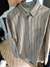 優(yōu)衣庫合作款/男裝女裝牛津紡寬松條紋襯衫/長(cháng)袖襯衣25秋冬480802 31 米色 M /170/92A 曬單實(shí)拍圖