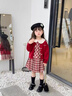 G.DUCKKIDS小黃鴨童裝女童套裝春秋季兒童衣服寶寶連衣裙秋裝女孩開(kāi)衫兩件套 紅色毛衣外套 80 尺碼9-12月(建議寶寶75-85cm) 曬單實(shí)拍圖