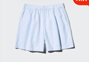 優(yōu)衣庫女裝棉質(zhì)松緊短褲/條紋休閑居家可外穿473762 61 水藍色 XL /165/78A 曬單實(shí)拍圖
