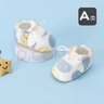 兔兔大文嬰兒鞋子0-6-12個(gè)月到1歲春秋四季款男女寶寶學(xué)步前鞋軟底腳套 笑臉藍（A類(lèi)棉里） 內長(cháng)12cm（建議0-12個(gè)月） 曬單實(shí)拍圖