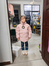 大嘴猴（paul frank）童裝冬季棉服2025秋冬款中大童舒適保暖時(shí)尚男女童外套 淺粉 130 曬單實(shí)拍圖