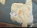 童泰新生兒半背衣嬰兒衣服四季0-3個月初生寶寶純棉上衣和尚服2件裝 黃色小熊(精梳純棉) 52 碼(建議0-2個月身高50-55cm) 曬單實拍圖