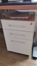 洛克菲勒 鋼制文件活動(dòng)柜三抽屜柜 辦公儲物矮柜移動(dòng)鐵皮柜子帶鎖 白色 曬單實(shí)拍圖