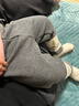 babylove嬰幼兒加絨打底褲秋冬保暖褲子拼接彈力褲寶寶百搭休閑褲 深麻灰 80 曬單實(shí)拍圖