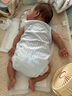 貝瑞加（Babyprints）嬰兒連體衣2件裝新生兒包屁衣初生男女寶寶純棉三角爬服 藍59 曬單實(shí)拍圖