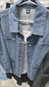 森馬（Semir）牛仔外套女中長(cháng)款翻領(lǐng)落肩慵懶風(fēng)上衣2025年春新款寬松顯瘦牛仔衣 牛仔藍灰88401 S 155/80A 曬單實(shí)拍圖
