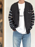 PS Paul Smith【京東首發(fā)】男士紐扣門(mén)襟PS笑臉標志開(kāi)襟衫花黑色2025秋季新品 花黑色 L  (180/96A) 曬單實(shí)拍圖