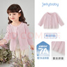 JELLYBABY[7A抗菌]女童夏裝外套小童初夏洋氣純棉薄款兒童上衣寶寶空調開(kāi)衫 粉色 【7A抗菌】 100 曬單實(shí)拍圖