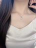 中國(guó)黃金（CHINA GOLD）小方糖銀項(xiàng)鏈女款和田玉吊墜玉墜子生日禮物女士送女友老婆閨蜜 【和田玉】小方糖項(xiàng)鏈 曬單實(shí)拍圖