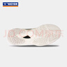威克多（VICTOR）羽毛球鞋 透氣緩震限定款U3.0寬楦進(jìn)階級穩定類(lèi)羽球鞋 P9200TD LI（白/粉紅）女性配色 39.5 (250mm) 曬單實(shí)拍圖