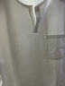 無印良品（MUJI）男式 涼感 亨利領(lǐng) 短袖T恤休閑百搭亨利衫男款打底衫純棉涼感物語 煙熏藍(lán)色 XXL（185/112A） 曬單實拍圖