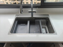 九牧（JOMOO）魔法師飛雨瀑布廚房水槽大單槽洗菜盆一體盆304不銹鋼壓紋洗碗槽 壓紋瀑布水槽70*48-06586-預售 曬單實(shí)拍圖