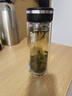 哈爾斯雙層玻璃杯男士茶杯辦公杯隔熱透明泡茶帶蓋高檔杯子可定制 經(jīng)典黑500ml 曬單實(shí)拍圖