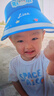 兒童防曬遮陽(yáng)帽夏季出游寶寶太陽(yáng)帽男童女童4-12歲卡通防曬帽批發(fā) 寶藍色兔子耳朵 曬單實(shí)拍圖