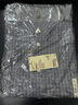 無(wú)印良品（MUJI）男式 漢麻混 短袖襯衫 男士襯衣格子 格紋開(kāi)衫棉麻 炭灰色格紋 L (175/100A) 曬單實(shí)拍圖