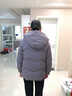 鴨鴨（YAYA）品牌年輕媽媽羽絨服短款2025新款洋氣中老年裝女士冬季厚外套 灰紫色 2XL (建議120-135斤) 曬單實(shí)拍圖