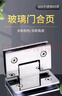 山河工品浴室淋浴房玻璃門(mén)合頁(yè)無(wú)框玻璃夾鉸鏈 304不銹鋼-180度拉絲 曬單實(shí)拍圖