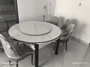 銘府世臻餐桌家用加厚巖板餐桌椅組合方圓兩用餐桌813#【1.35米】一桌六椅 曬單實(shí)拍圖