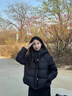 蕓蕁羽絨服女2025新款白鴨絨泡芙短款保暖加厚連帽小個(gè)子外套時(shí)尚外套 淺灰色 金標 M 120-140斤【卡碼拍小】 曬單實(shí)拍圖