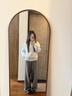 藝世界中古風(fēng)落地全身鏡家用高清穿衣鏡掛墻臥室玻璃鏡服裝店大試衣鏡子 胡桃色50*160支架擺掛兩用 曬單實(shí)拍圖