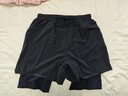 輕功二合一短褲男款五分女款三分假兩件帶內襯儲物短褲春夏新款 男款五分黑色 L 曬單實(shí)拍圖