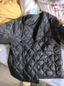 鴨鴨（YAYA）佟麗婭同款輕薄羽絨服女短款2025秋冬簡(jiǎn)約潮流保暖鴨絨外套女士A 黑色 XL (170) 曬單實(shí)拍圖