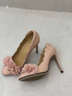 Lily Wei【鄰家小妹】甜美溫柔花朵高跟鞋圓頭氣質(zhì)淑女風(fēng)單鞋大碼 裸粉色【跟高10cm】 36 曬單實(shí)拍圖