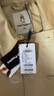 暇步士（Hush Puppies）女裝女士中長款收腰風(fēng)衣外套 130卡其 M 曬單實(shí)拍圖