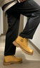 駱駝（CAMEL）【王俊凱同款】馬丁靴加絨鞋秋冬2025新款大黃靴戶(hù)外工裝登山靴 GE122W7757T 金黃色（男款） 40 曬單實(shí)拍圖