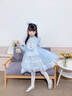 G.DUCKKIDS小黃鴨艾莎公主裙女童連衣裙春秋冬愛(ài)莎兒童裙子女孩洛麗塔禮服裙 單裙+頭紗 110 建議4~5歲【100-110cm】cm 曬單實(shí)拍圖
