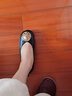 沙馳（SATCHI）淺口單女鞋夏秋鞋羊皮平底仙女鞋金屬扣軟皮大頭鞋單鞋女懶人鞋 黑色(T10A33049M010) 36 (230mm) 曬單實拍圖