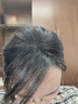 瑞貝卡（Rebecca）假發(fā)女真人發(fā)絲發(fā)際線(xiàn)假發(fā)片前額遮白發(fā)輕薄隱形頭頂劉海補發(fā)片 發(fā)際線(xiàn)八字劉海 自然黑 25cm 曬單實(shí)拍圖