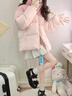 舒翎2025秋冬裝新款日系學(xué)院風(fēng)漸變加厚面包服外套女寬松立領(lǐng)棉衣棉服 粉色 L 建議115-130斤 曬單實(shí)拍圖