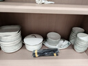 冪律釉下彩簡(jiǎn)約風(fēng)碗盤(pán)餐具家用餐具整套碗盤(pán)碗碟碗筷套裝喬遷搬家禮物 【雙耳湯煲禮盒裝】12人食 60件套 曬單實(shí)拍圖