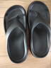樸西新款夏季人字拖女厚底外穿夾腳拖鞋海邊沙灘涼拖鞋女士防滑防臭 珍珠黑 35-36 曬單實(shí)拍圖