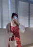 FSHE蝙蝠袖開衫薄款女針織披肩外套女夏短款坎肩外搭配吊帶裙防曬上衣 米色 均碼 曬單實(shí)拍圖