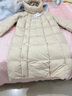 波司登（BOSIDENG）【反季】羽絨服新國標90絨女長(cháng)款過(guò)膝廓形顯瘦自由舒適保暖外套 香檳米7230 M 165/88A 體重約120-140斤 曬單實(shí)拍圖