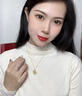 中國黃金（CHINA GOLD）黃金項鏈女月桂兔足金本命年生肖兔吊墜紀念中秋節生日禮物送女友 月桂兔吊墜【配S925鏈】約1-1.2g 曬單實(shí)拍圖