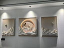仙陶立體油畫(huà)沙發(fā)背景墻三聯(lián)裝飾畫(huà)浮雕手繪壁畫(huà)客廳掛畫(huà)輕奢大氣簡(jiǎn)約 一鹿晨光-奶咖 高80cm總長(cháng)220cm(可調整長(cháng)度) 曬單實(shí)拍圖