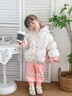班喜迪女童棉服外套冬裝2026新款洋氣兒童加絨夾棉連帽棉衣冬季寶寶棉襖 米色 110 cm 曬單實(shí)拍圖